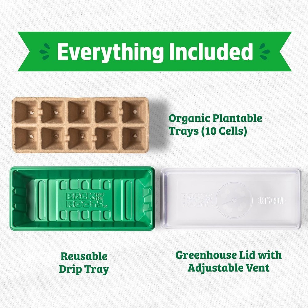 Eco-Conscious 10-Cell Germination Kit - Biodegradable Pots & Recycled Plastic
