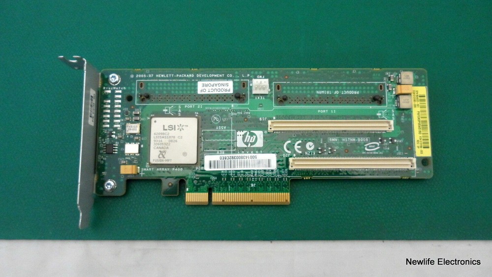 HP 504022-001 Smart Array P400 PCIe x8 Low-profile SAS Controller Card
