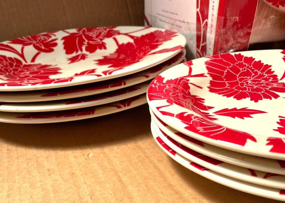 Set of 16 Pieces Oneida Retired Pattern Peony Earthenware Dinnerware Dish Set