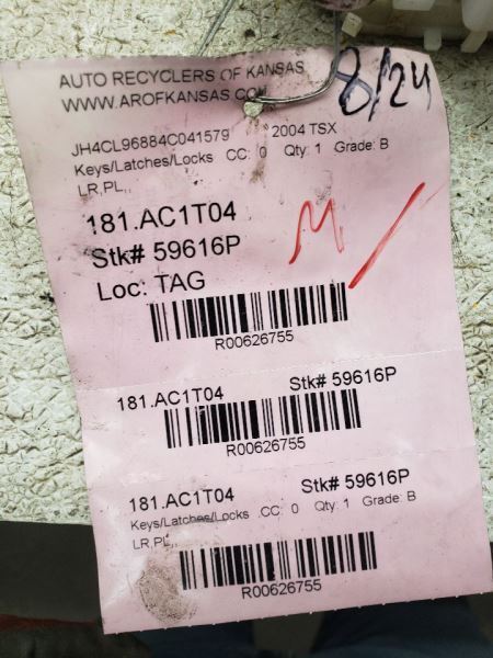 TSX 2004 Keys/Latches/Locks 626755