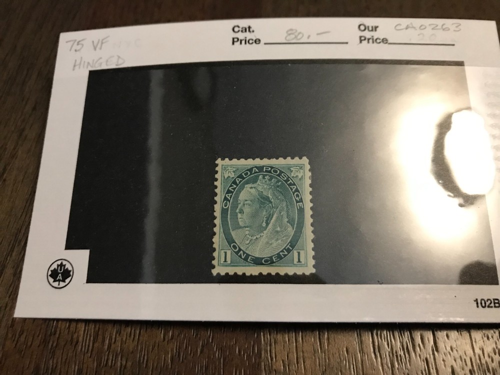 75 VF Hinged 1-Cent Numeral - CV $80.00 (CA0263)