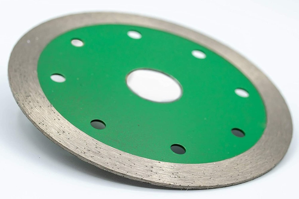 TechDiamondTools 4.5" Diamond Continuous Light Saw Blade for Cutting Ceramic