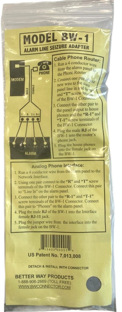 Better Way Products BW-1 Line seizure interface adapter