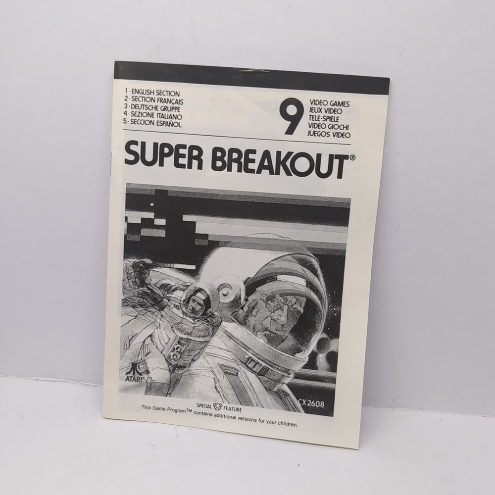 Super Breakout Atari Cx2608 Manual