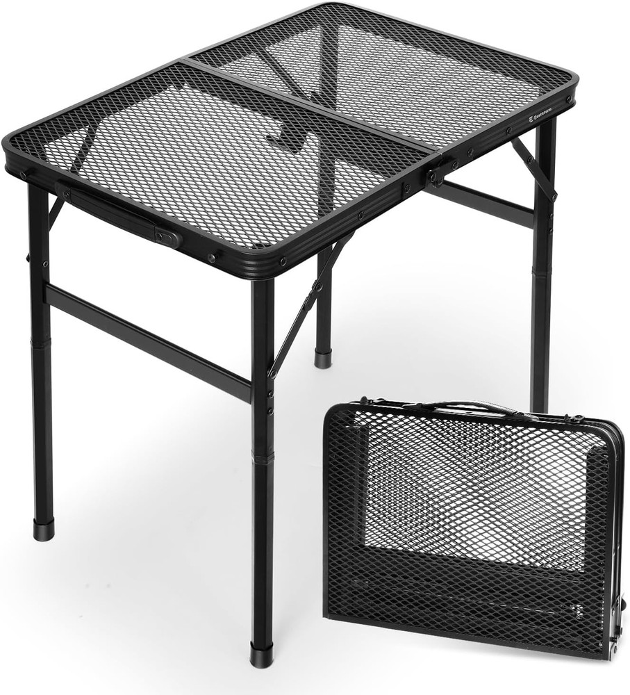 Compact 2Ft Portable Folding Table - Adjustable Height for Outdoor/Indoor Use
