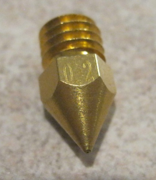 One 3D Printer Brass Nozzle MK8 0.2MM
