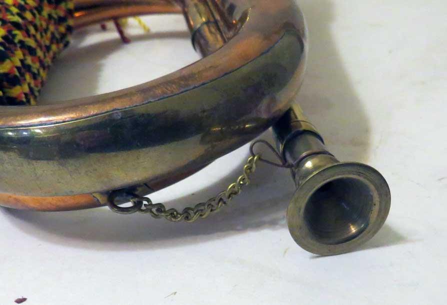 WW2 Replica Royal Artillery Copper and Brass Bugle with Ropes