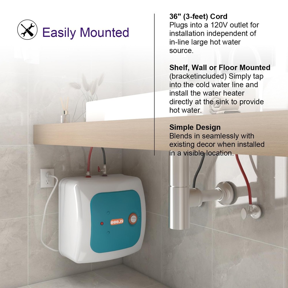 110V-120V 1440-1500W Instant Electric Hot Water Heater Under Kitchen Small Ta...