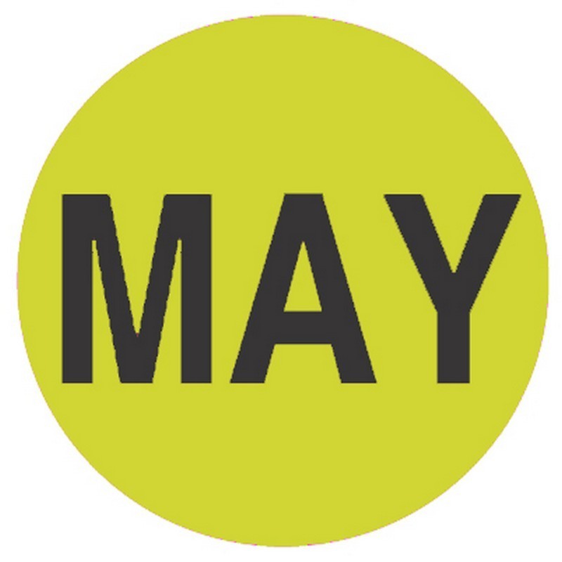 2" Diameter May Circle Labels (500 per Roll)