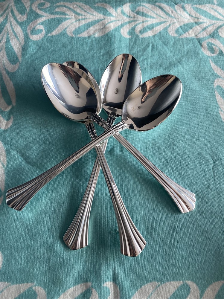 4 Towle Aristocrat Silverplate EP Supreme flatware place settings dinner spoons