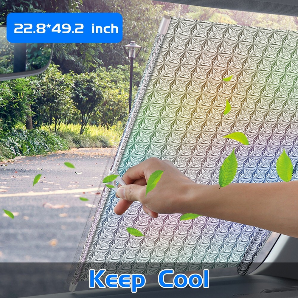 Retractable Auto Sun Shade Shield Front windows Roll Curtain Visor UV Protection