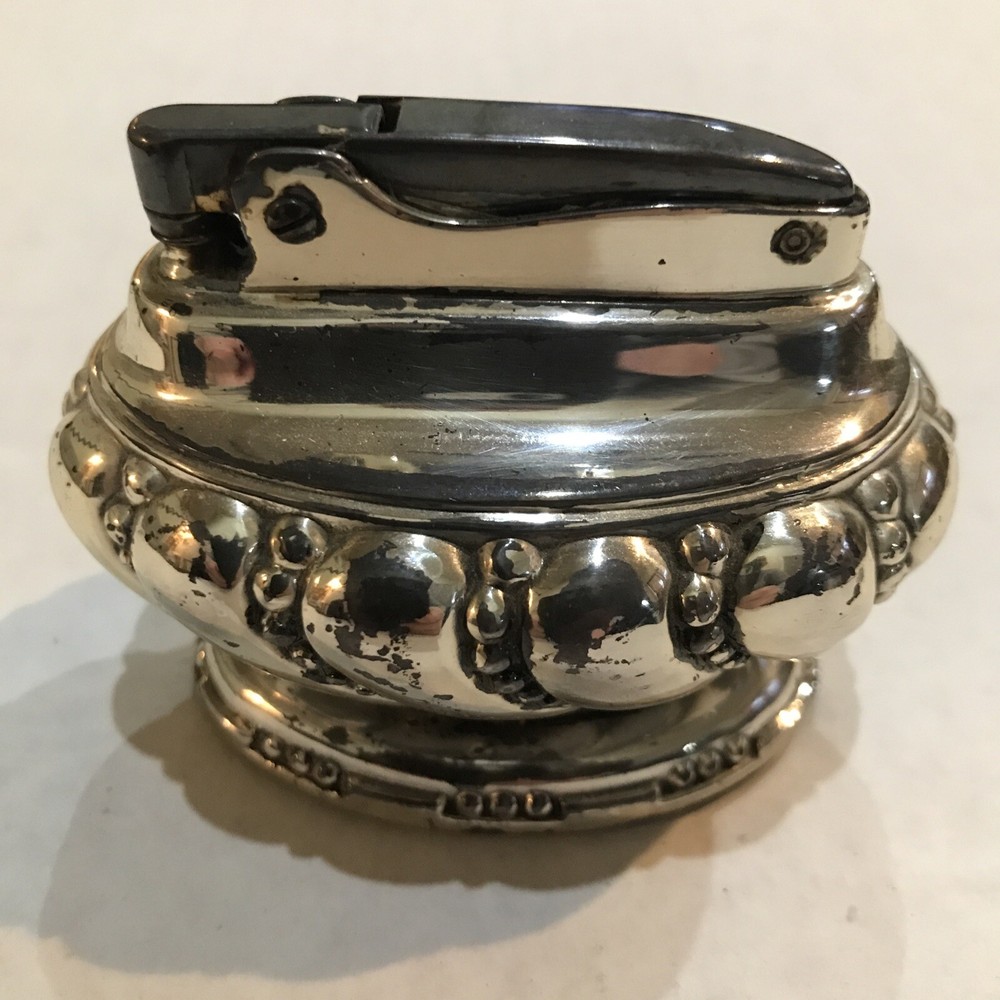 VINTAGE MID CENTURY RONSON CROWN PREMIUM ART DECO TABLE LIGHTER2 Untested