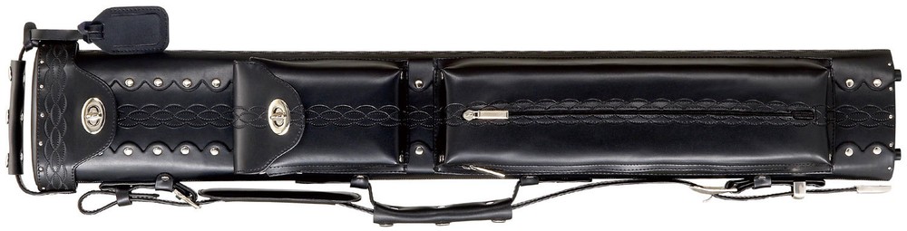 2x4 Black Leatherette Pool Cue Case with Embossed Pattern Case  w/ FREE Shipping