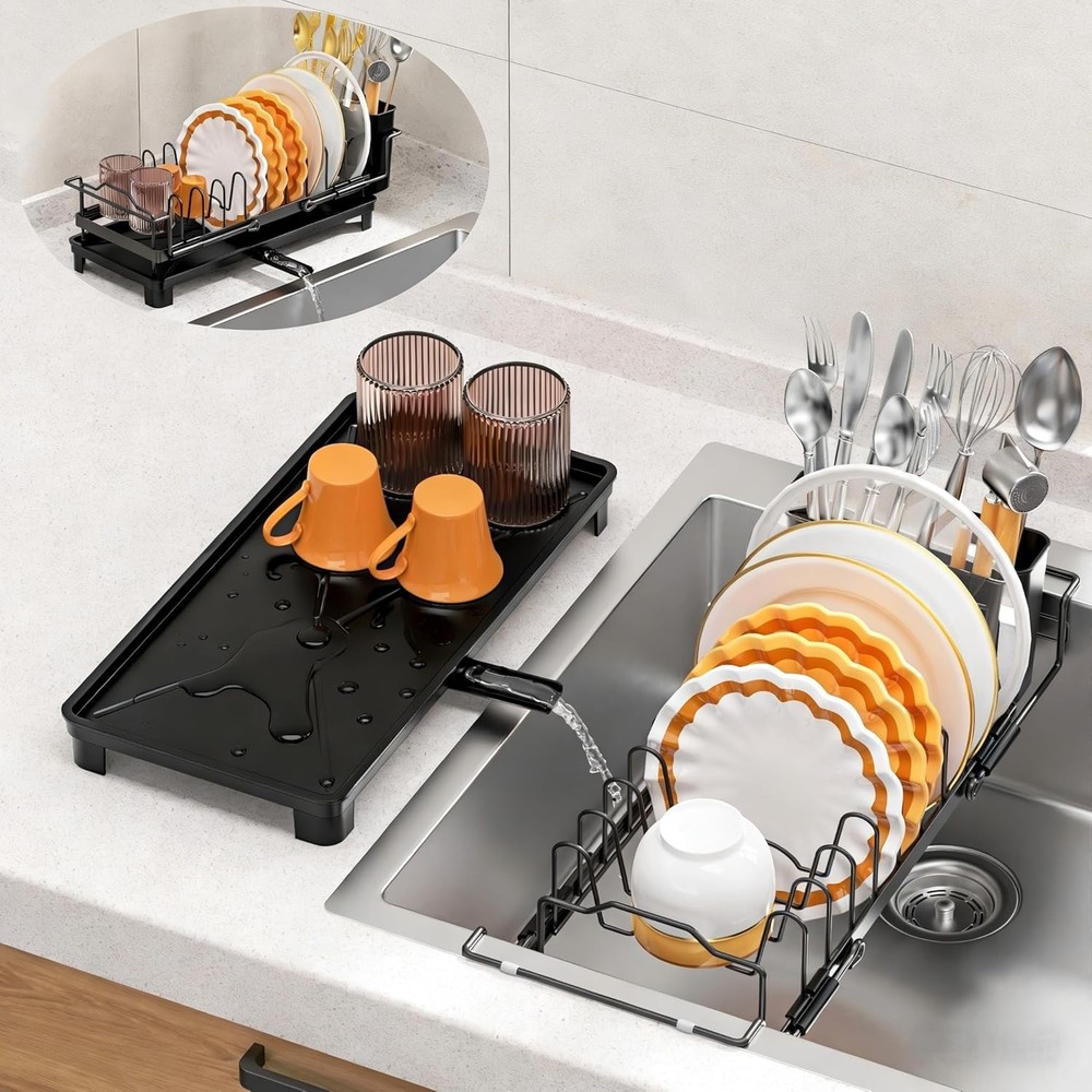 Small Dish Drying Rack - Expandable Sink Dish Drying Rack Over Sinks