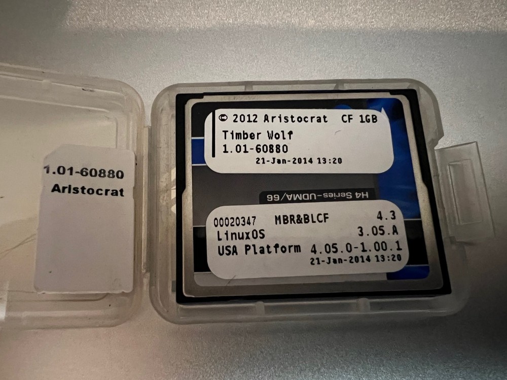 Aristocrat software  "Timber Wolf" for an MK7