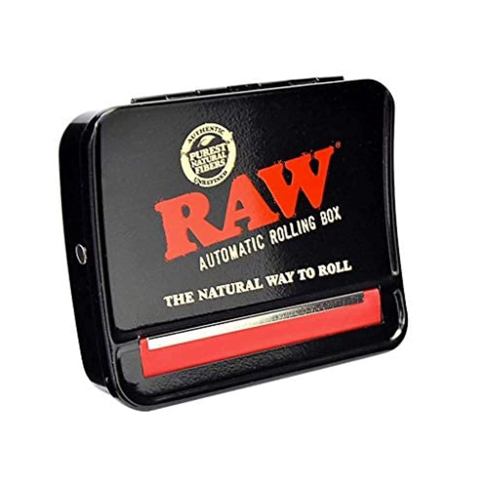 RAW 79Mm Adjustable Automatic Cigarette Rolling Box (RED)