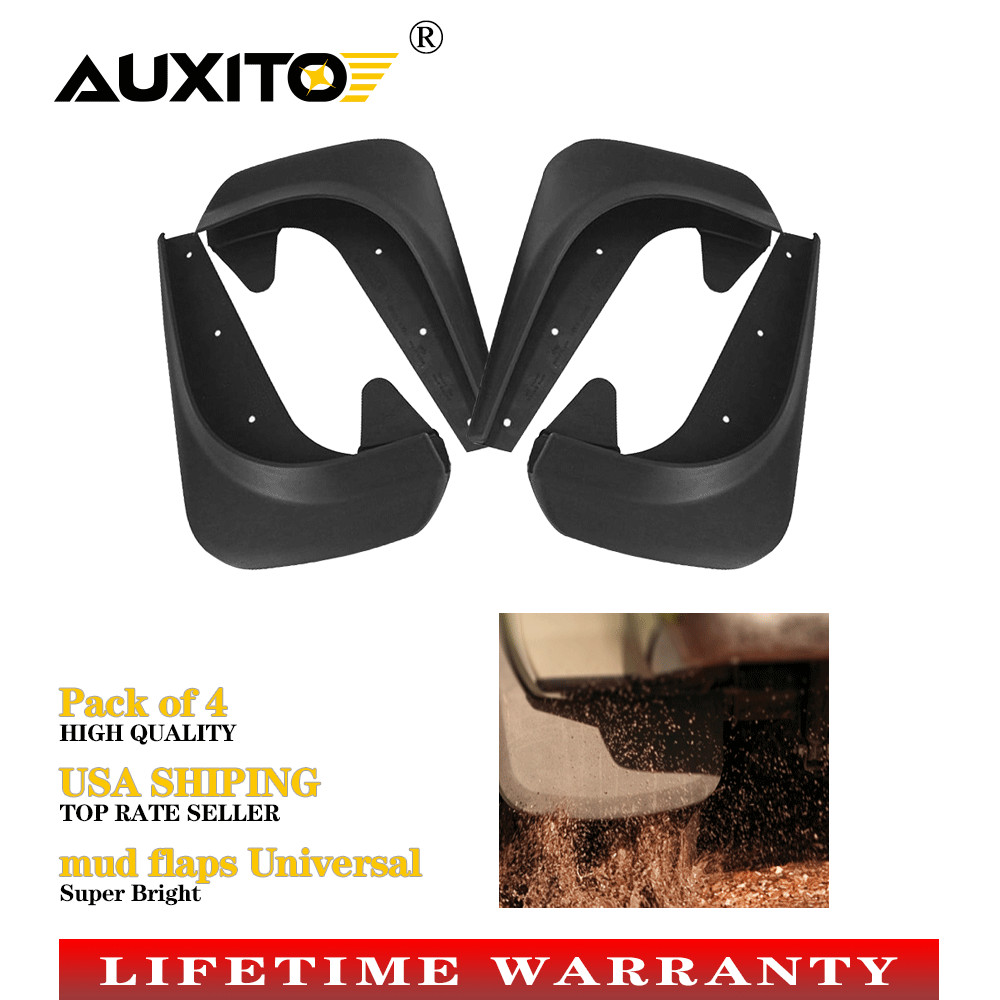 4PCS Universal Car solid Wearing  Mud Flaps Splash Guards Front Rear Fender