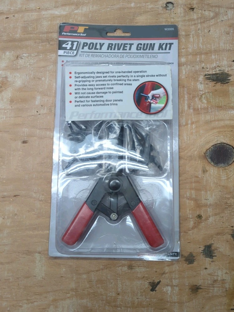 NEW Performance Tool W2005 Poly Rivet Gun Kit