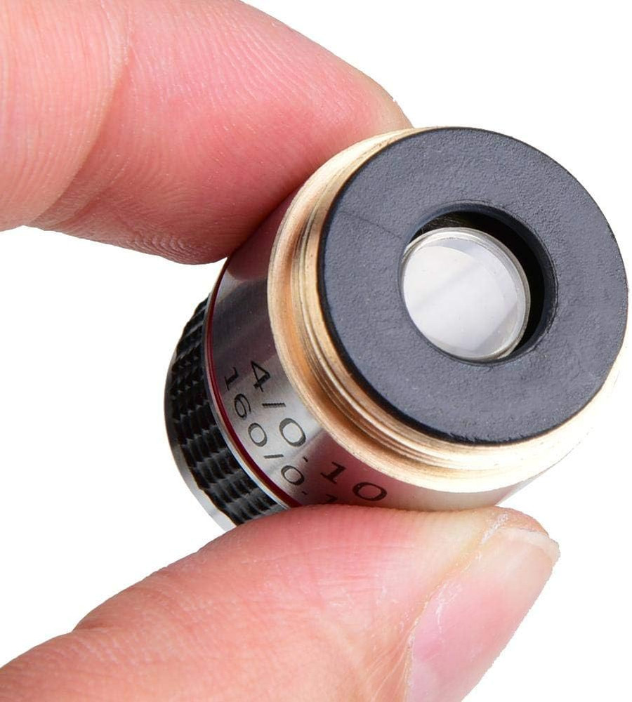 4X Compound Microscope Standard Plan Achromatic Objectives Lens 185 Conjugate Di