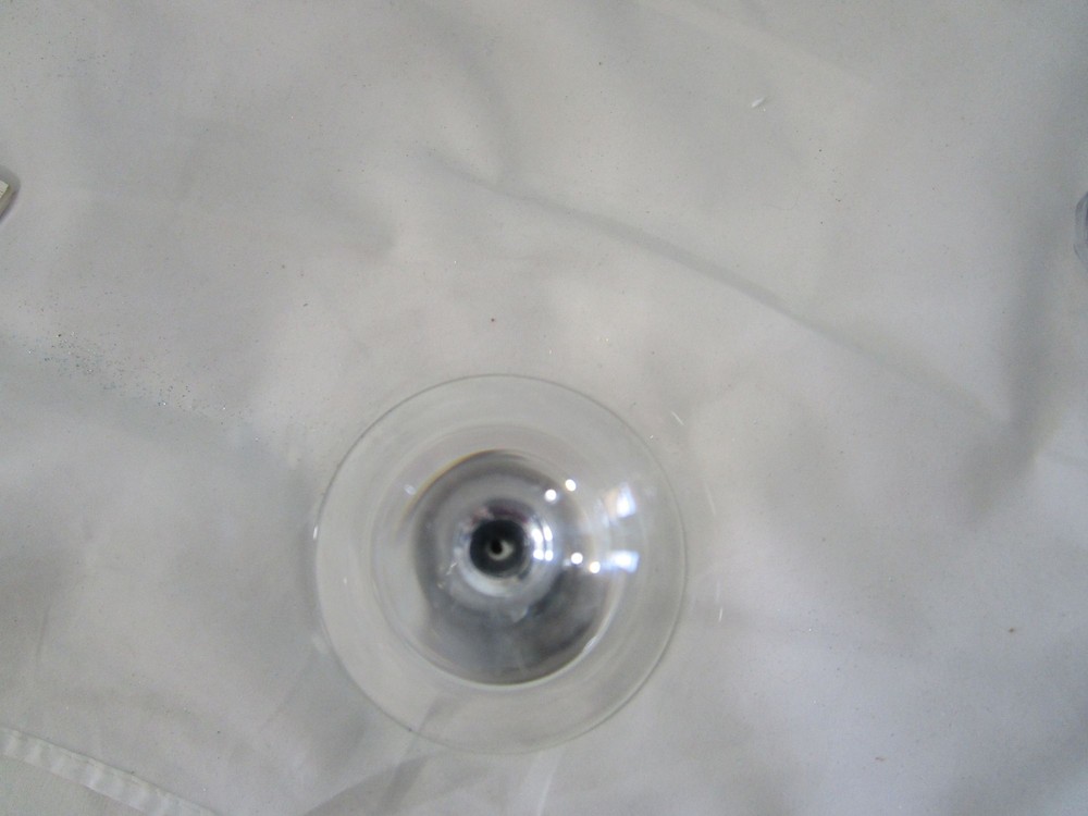 Black Core Stem Thin Crystal Wine Glass Multi Purpose GUC Unmarked