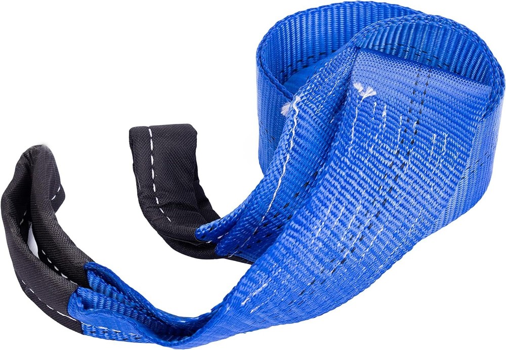 HFS (R) Blue Tree Saver, Winch Strap, Tow Strap 30,000 Pound Capacity(3X8FT)