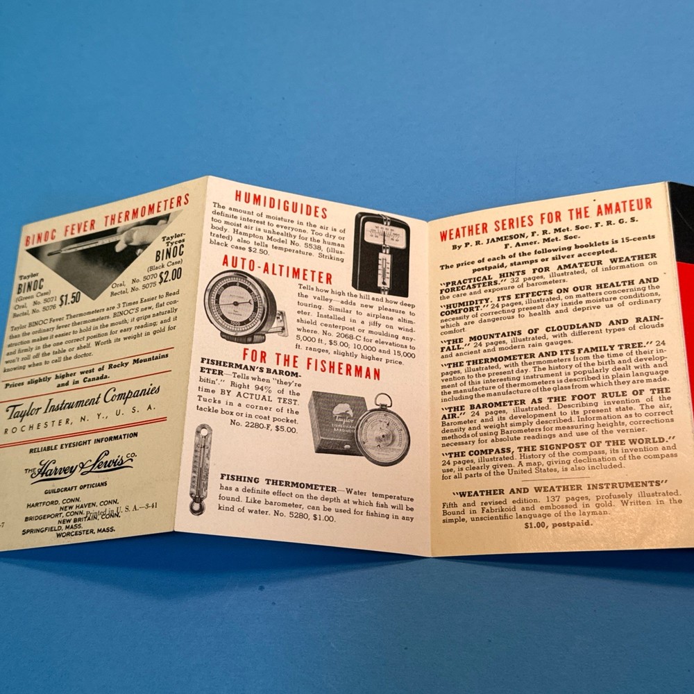 1940 Taylor Thermometers Brochure