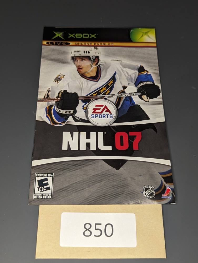 NHL 07 Xbox **MANUAL ONLY**