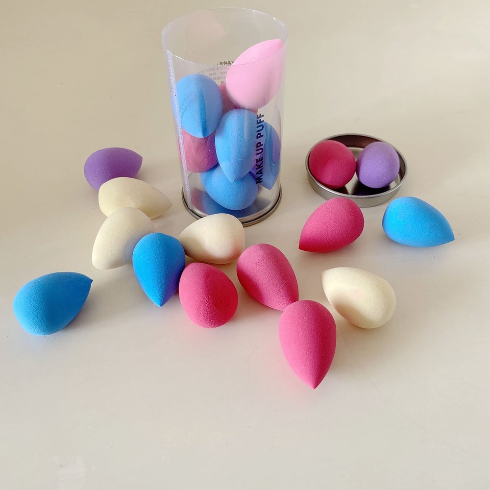 Mini Makeup Sponge Multi-colored 10 Pcs 1 Count (Pack of 10), multi-colored