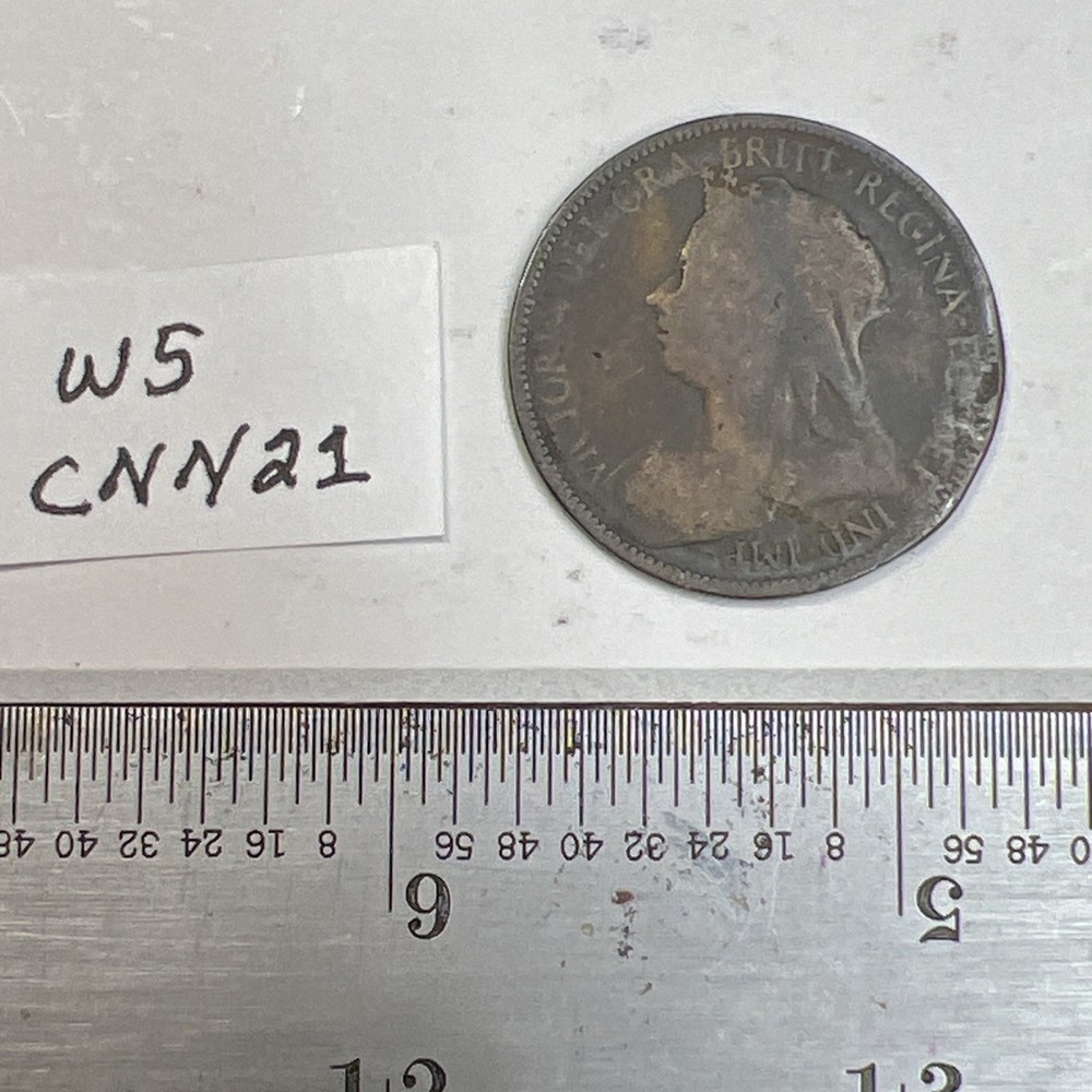 1900 British Half Penny - Free Shipping