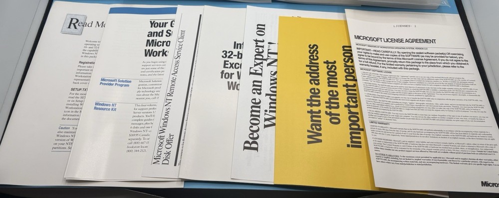 Microsoft Windows NT Workstation 3.51 CD-Rom Operating System - Open Big Box New