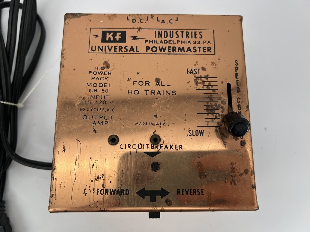 KF Industries HO Scale Universal Powermaster Transformer Tested/Works