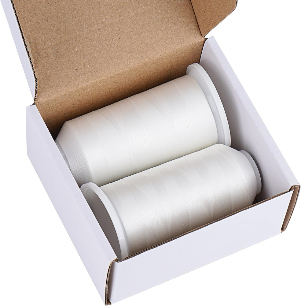 60WT Filament Polyester Bobbin Thread for Quilting 5000M White