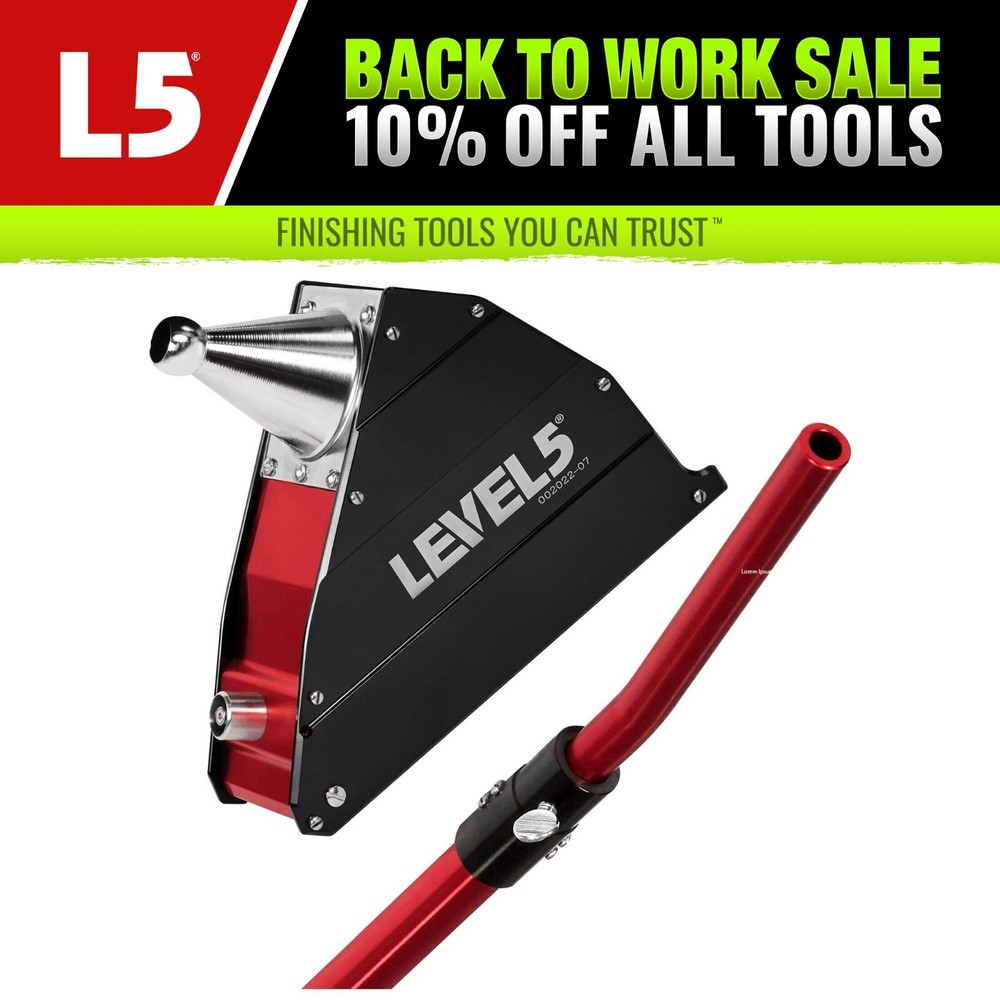 LEVEL5 Drywall Tools 8-Inch Corner Applicator Box + 50" Handle | 4-502