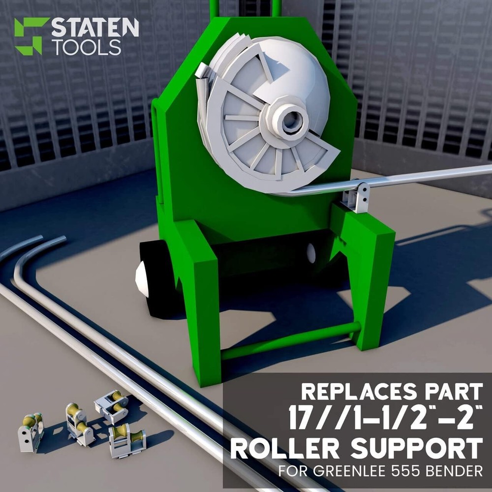 1-1/2"-2" Roller Support Set: Compatible with Greenlee 555/Current Benders (Repl