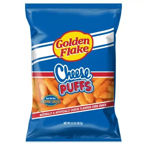 "Golden Flake Cheese Puffs - 20 Pack (3.5oz)"