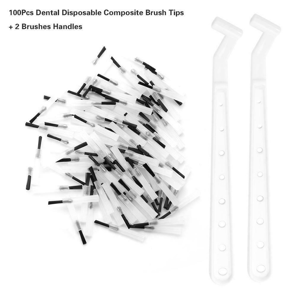 Dental Disposable Composite Applicator Brush Large Head Tips Bonding Long Handle