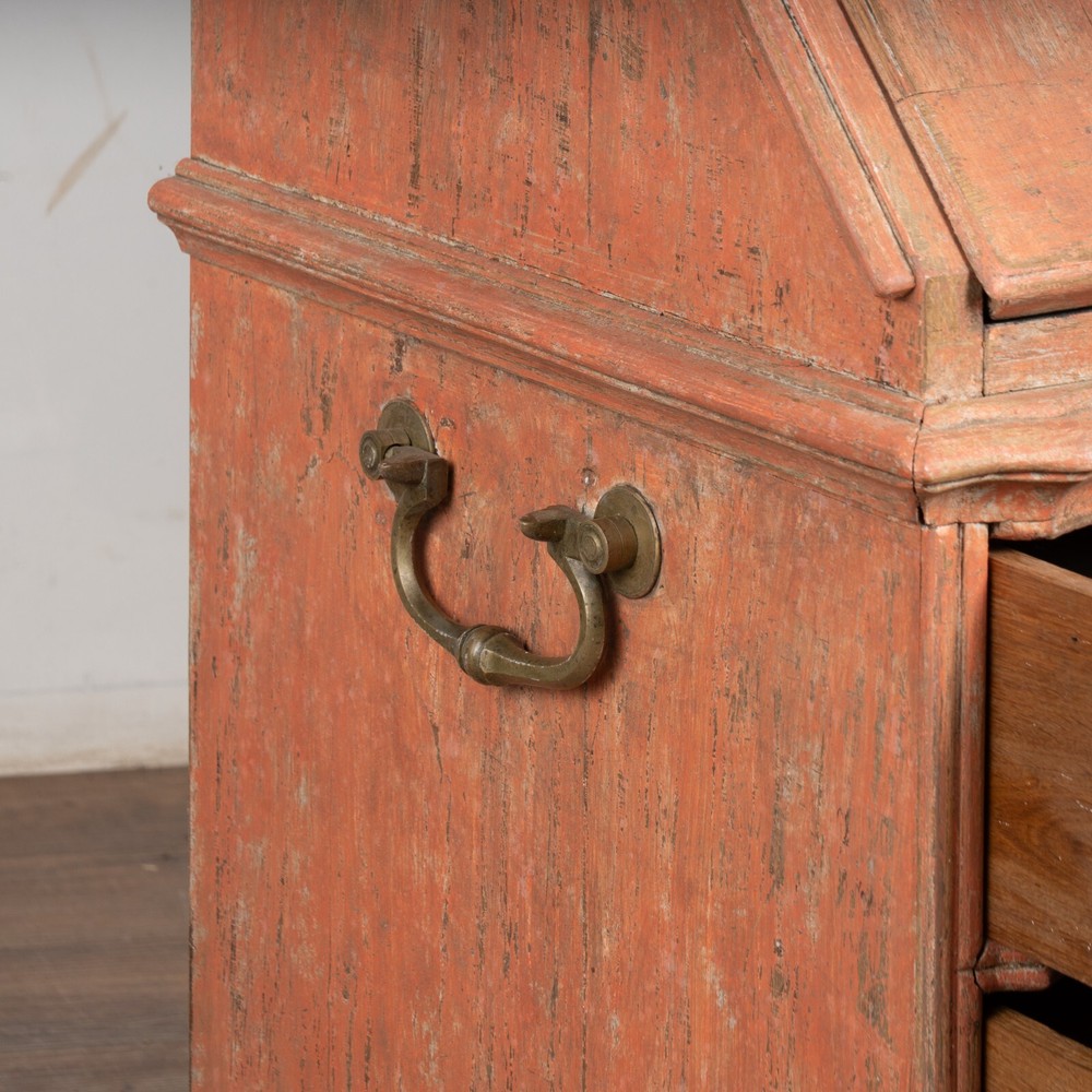 18th Century Painted Oak Secretary, Denmark