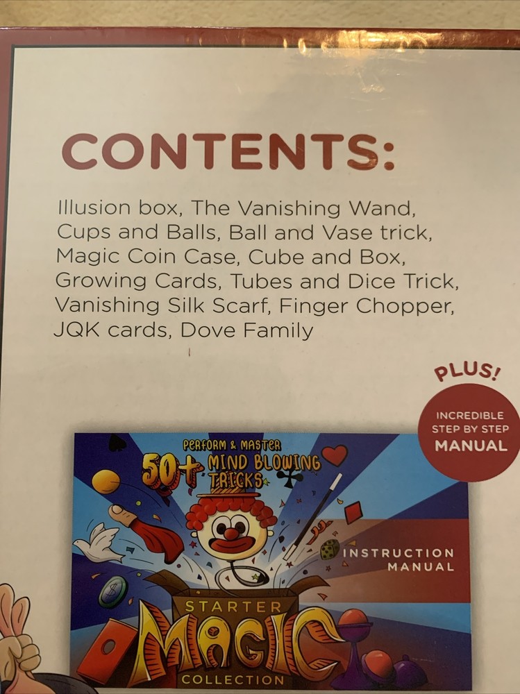 Starter Magic Kit For Kids 4+/ 50+ Magic Tricks w/Instructions, New Sealed Box