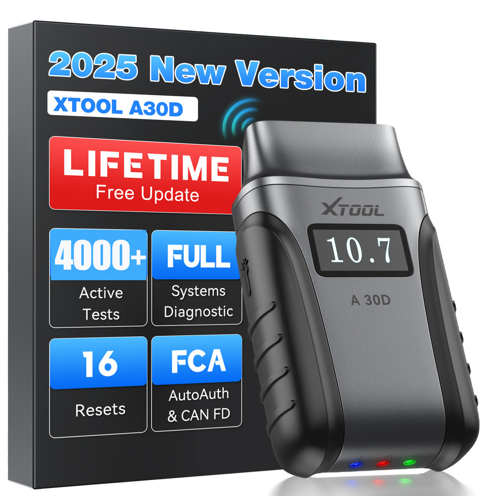 XTOOL A30D V2.0 BT OBD2 Full System Bidirectional Scan Tool 16+ Services F.CA