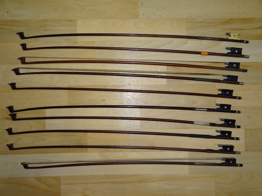 10 OLD VIOLIN BOWS FOR RENOVATION (S070)