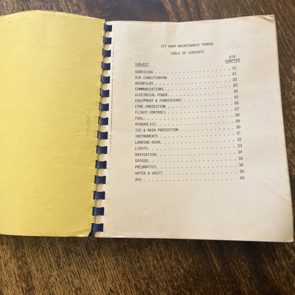 Boeing 727 Ramp Maintenance Manual