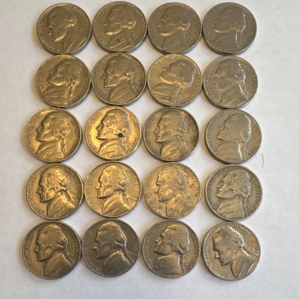 Jefferson Nickel $2 Roll (1960-1979)