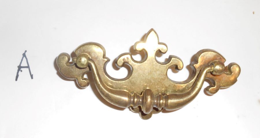 Vintage Chippendale Drawer Pulls Brass Colonial Bat Wing 5 to Chose from