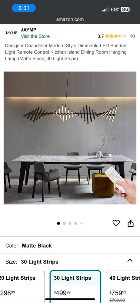 JAYMP designer chandelier