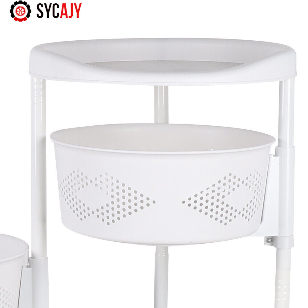 Kitchen Storage Cart Rotating Basket Vegetable Rack Multi-Layer Storage Shelves