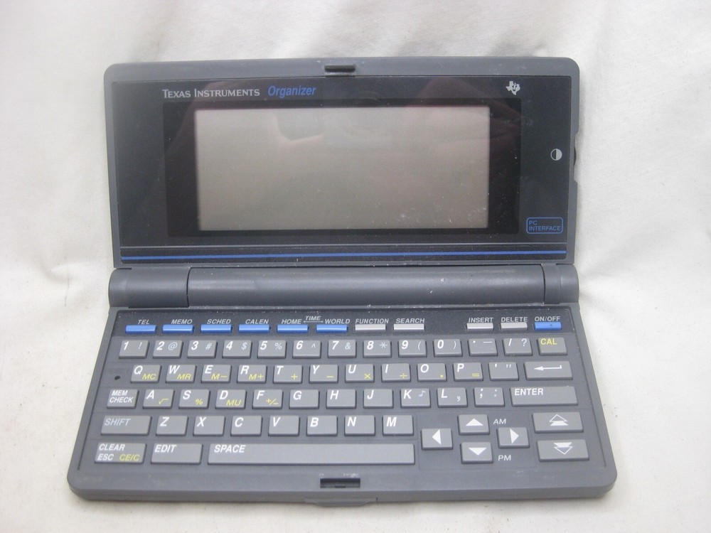vintage Texas Instruments Organizer PC Interface PDA electronic calculator +