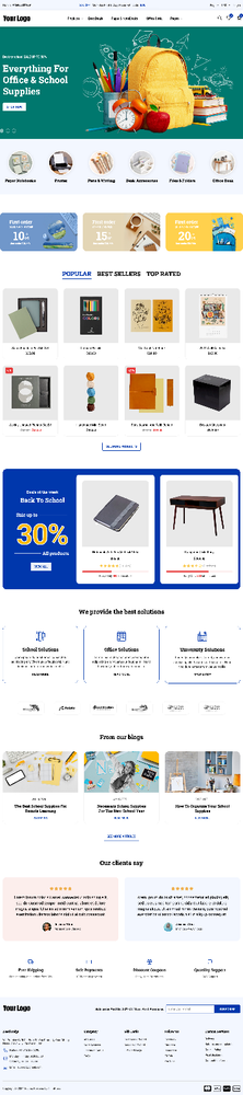 School Shop Website Design with Free VPS Web Hosting and Installation