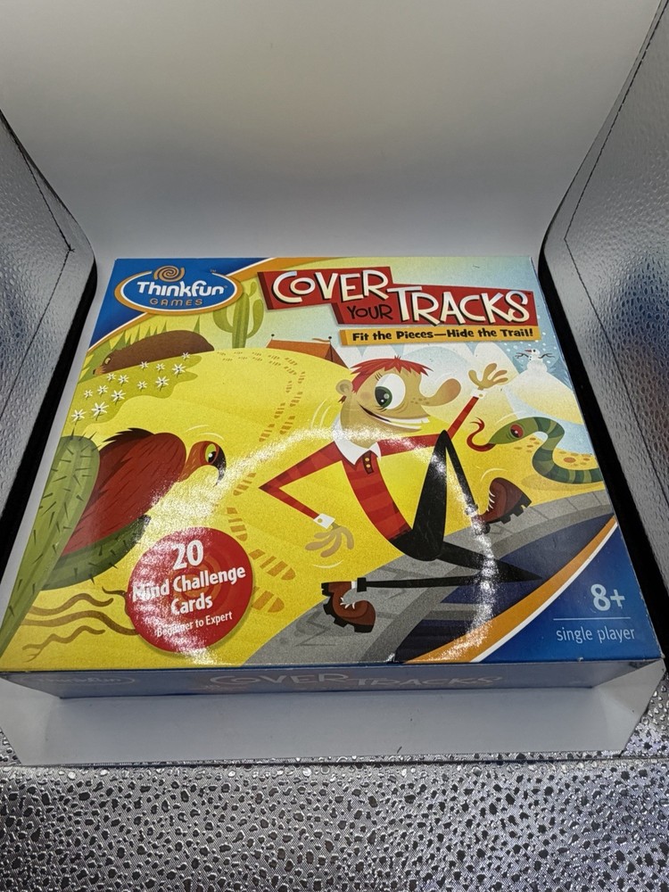 ThinkFun Cover Your Tracks Puzzle Game Brain Teaser Open Box Complete