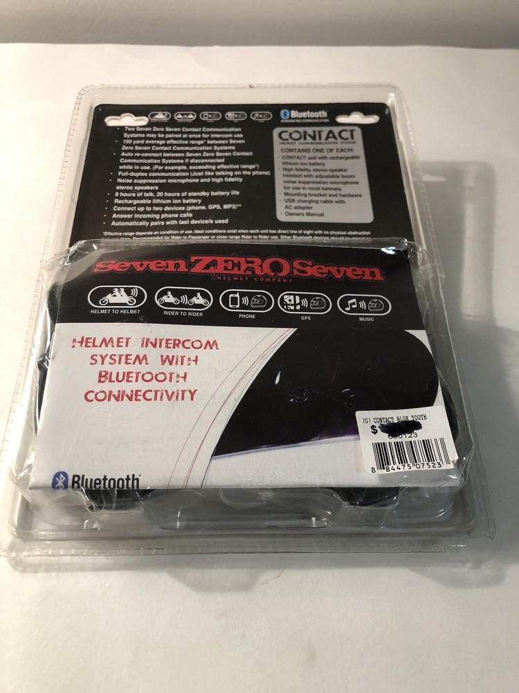 Seven Zero Seven Contact Helmet Communication System with Bluetooth.