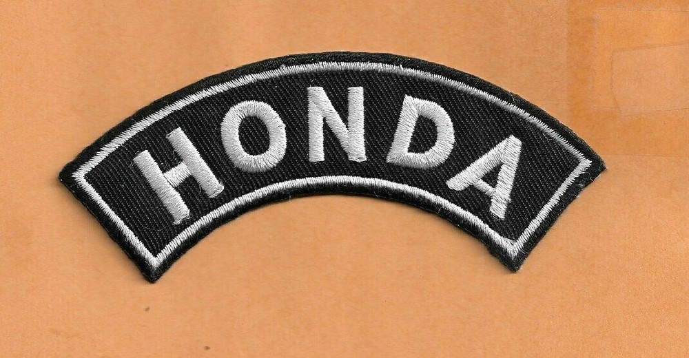 HONDA  AUTOMOTIVE  PATCH 4 1/4"  WHITE  / BLACK +